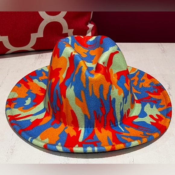 Vibrant Multicolor Women’s Fedora Hat - Picture 1 of 8